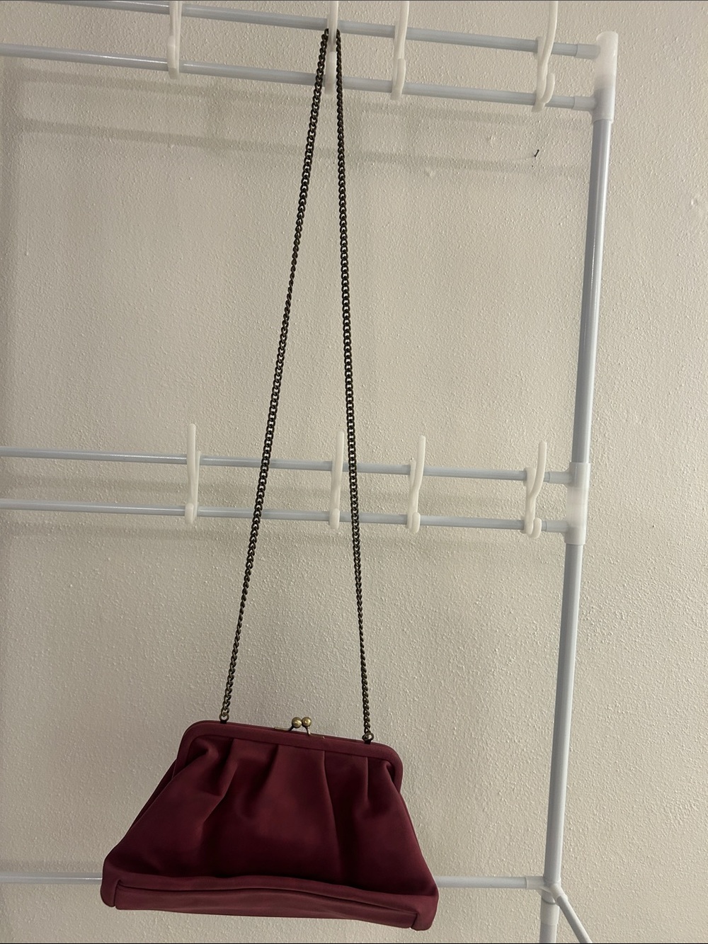 Universal Thread Burgundy Chain Crossbody Frame Bag